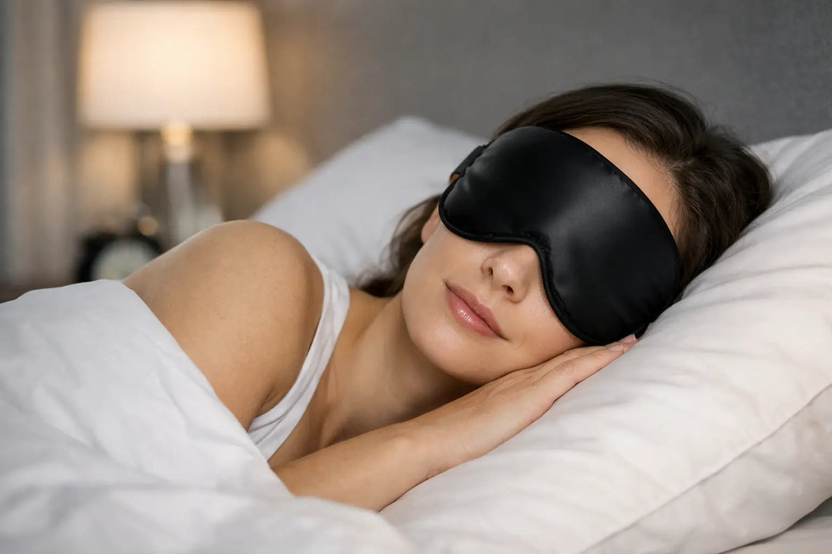 Masque de sommeil en soie - blackout total