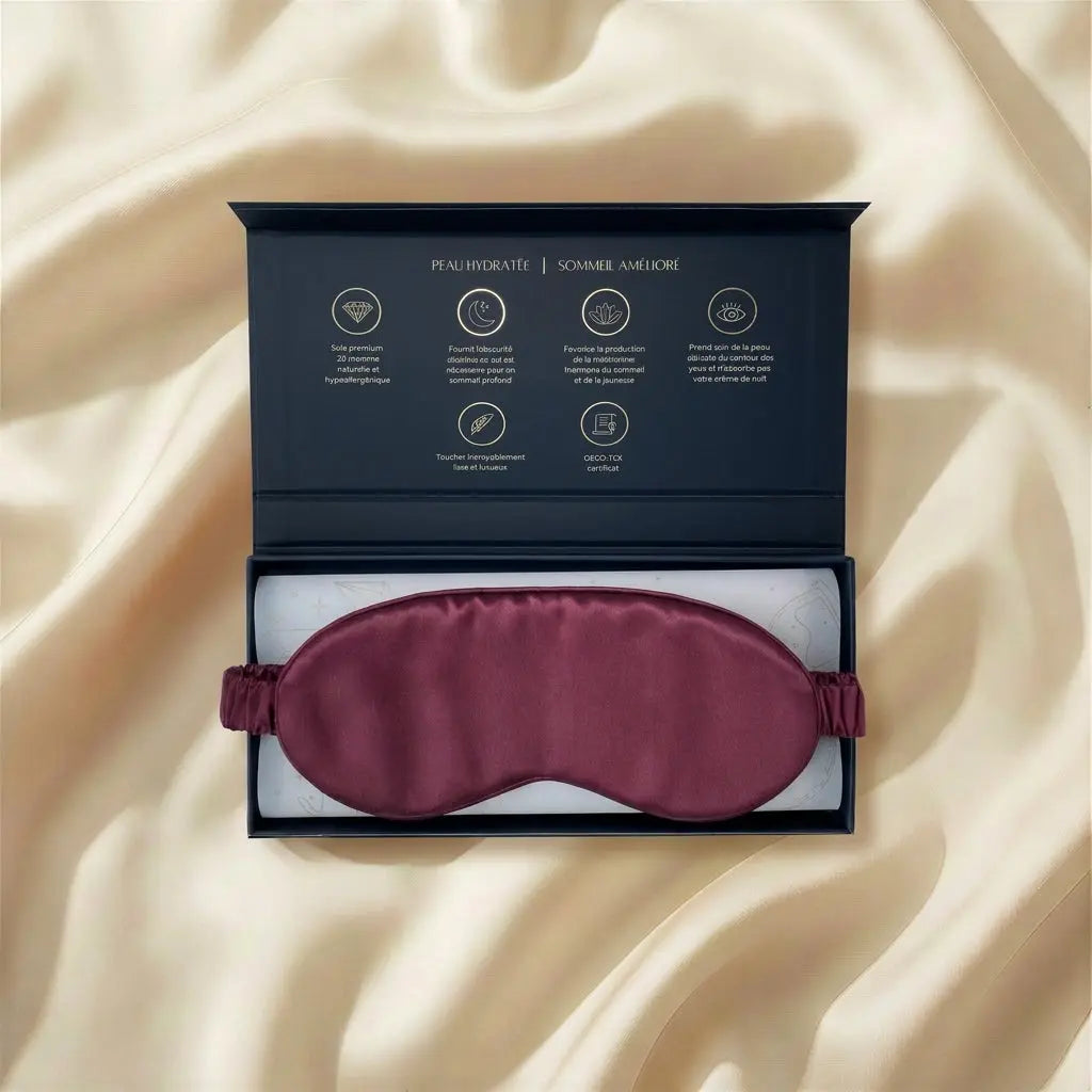Masque de sommeil en pure soie de mûrier biologique Andromeda Paris