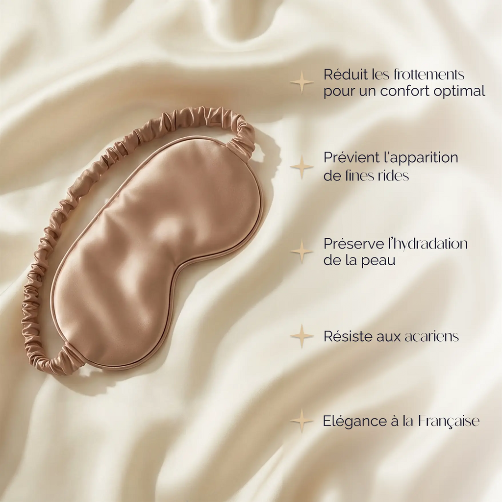 Masque de sommeil en pure soie de mûrier biologique Andromeda Paris
