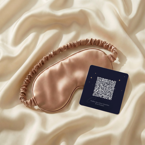Masque de sommeil en pure soie de mûrier