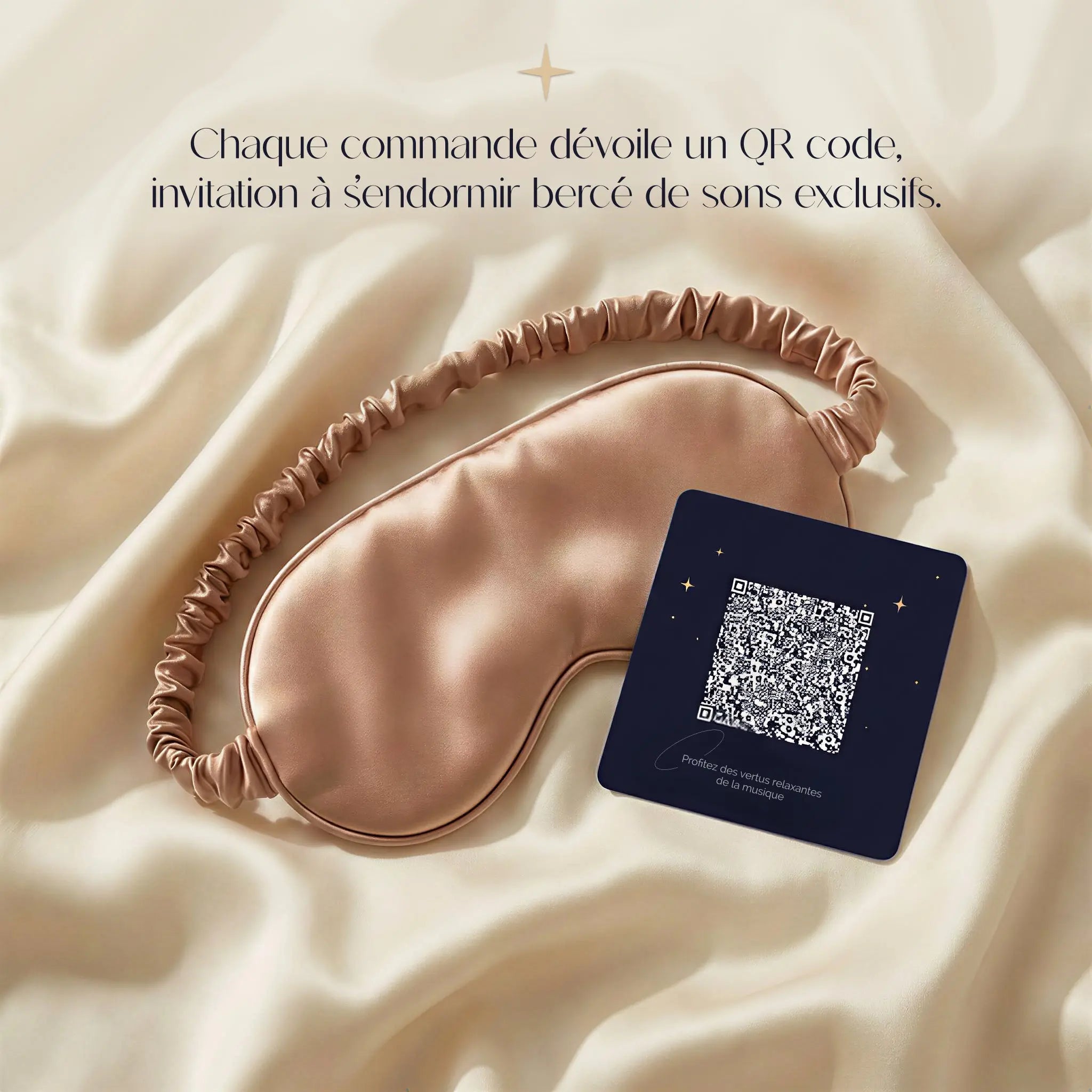 Masque de sommeil en pure soie de mûrier biologique Andromeda Paris